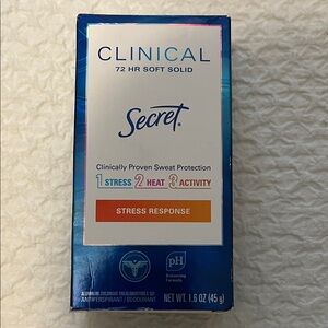 NWT Secret Clinical Antiperspirant Deodorant Stress Response Soft Solid